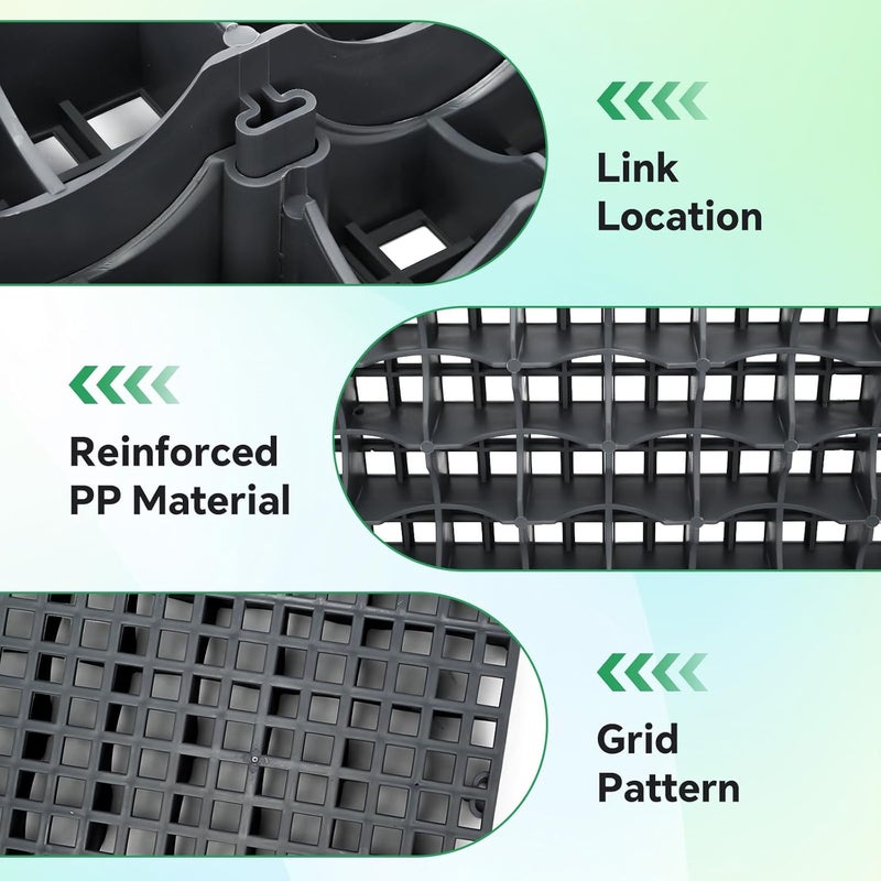 veonly Heavy Duty Fountain Basin Grates,3 Pack 24"×12" Reservoir Grates for Pond and Water Garden, Suitable for Water Features, Ponds, Fountains, Landscaping Decor, Reinforced PP Material (Grid style) - Image 3